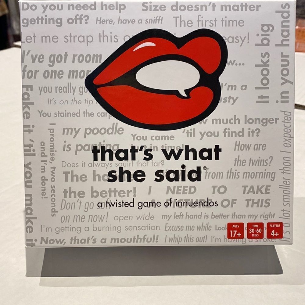 That’s what she said party game